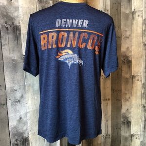 Majestic Cool Base Blue Denver Broncos Shirt Med